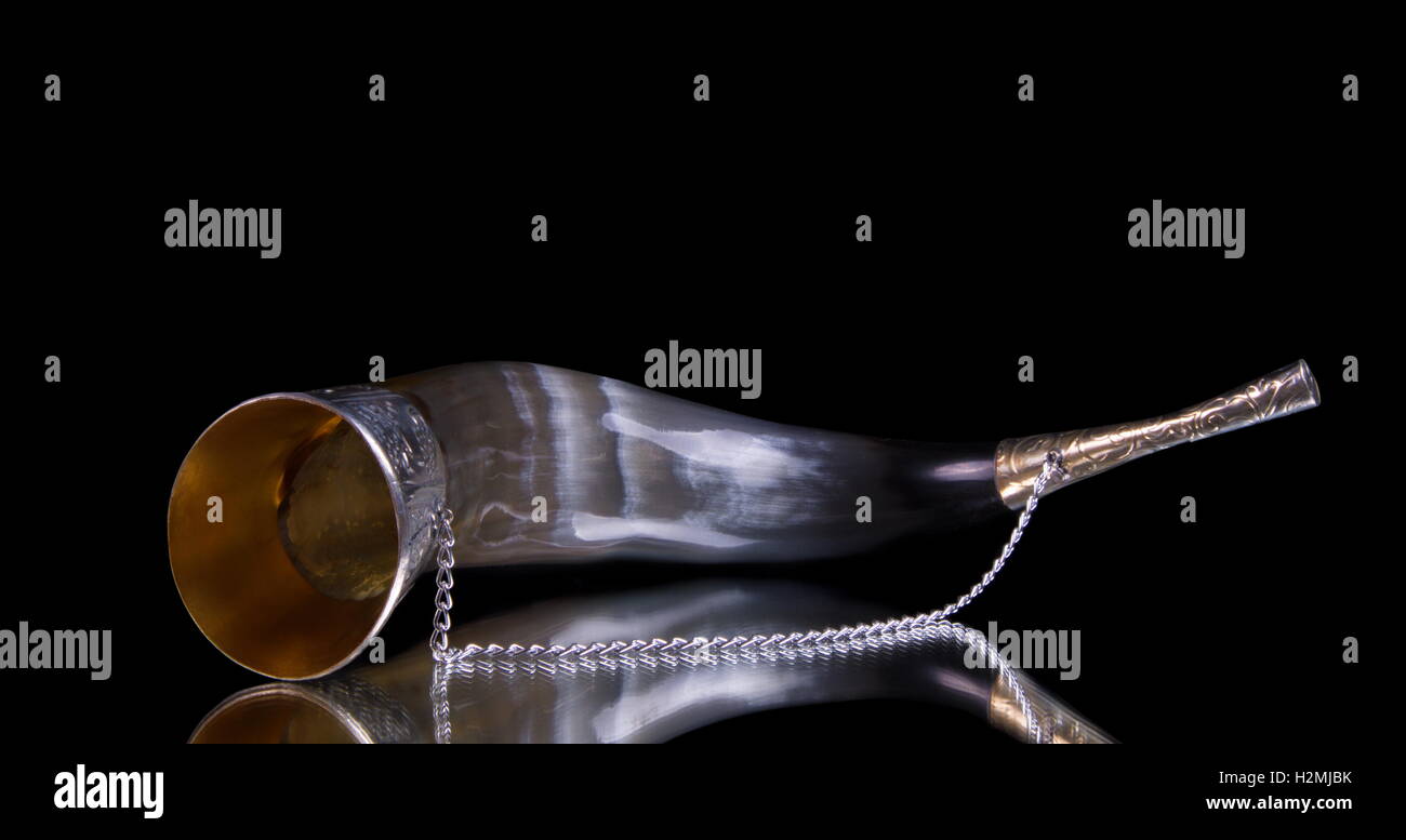 traditional wine drinking horn horn hires stock photography