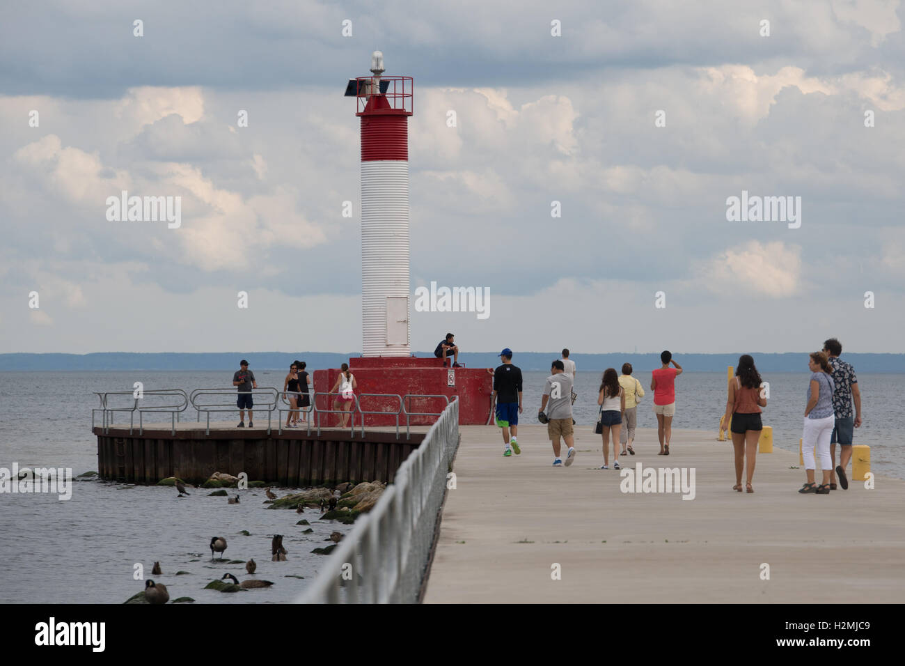 Oakville lighthouse pier Stock Photo Alamy