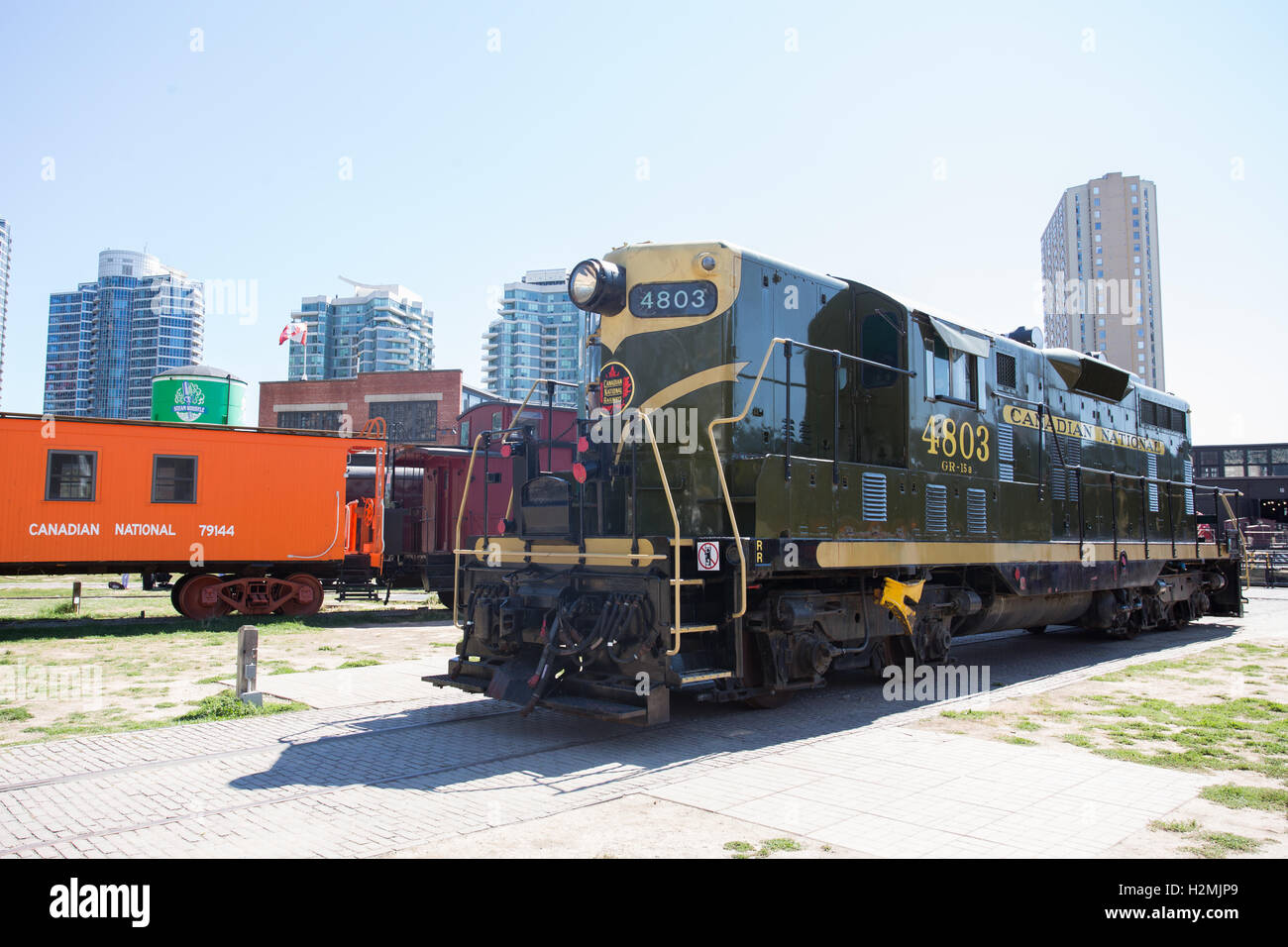 Toronto roundhouse park railway museum Stock Photo