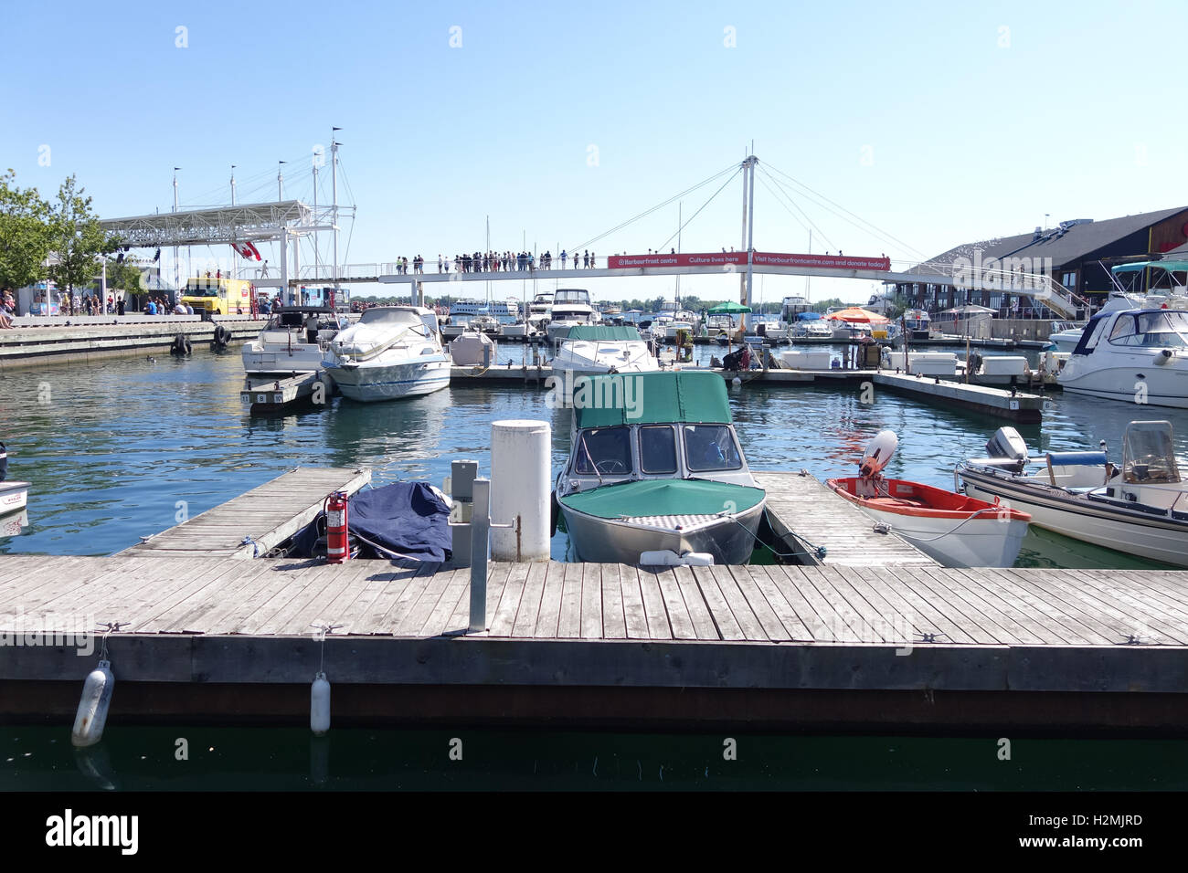 Toronto waterfront boat dock Stock Photo