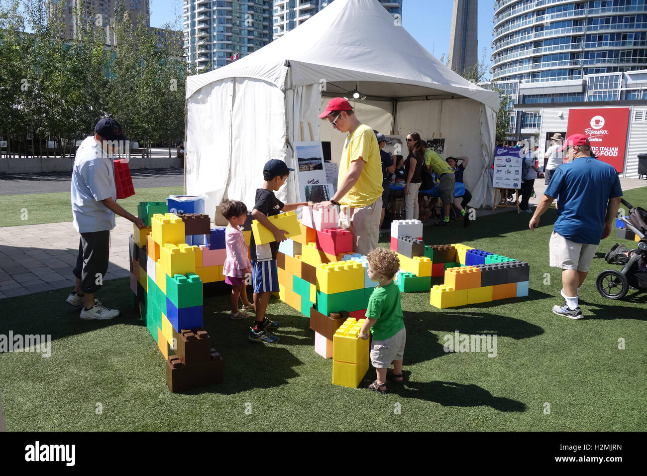 outdoor lego children event summer Stock Photo
