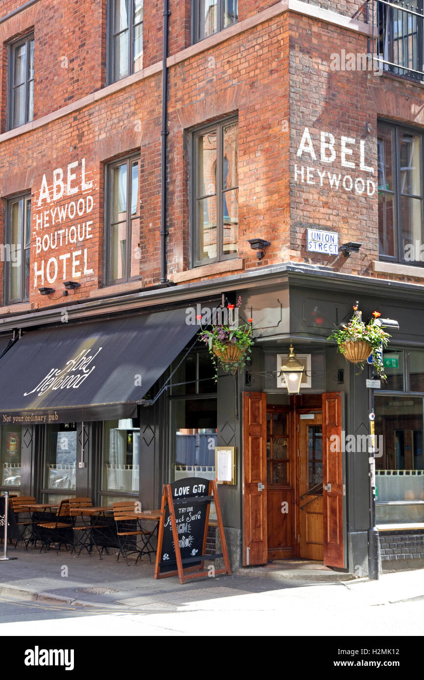 Abel Heywood boutique hotel,  Turner Street / Union Street, Northern Quarter, Manchester. UK Stock Photo