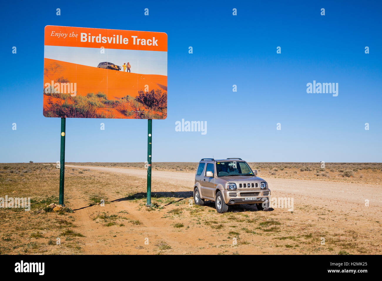 Birdsville Track through Sturt Stony Desert, stockroute from Birdville in QLD to the railhead in Marree South Australia Stock Photo