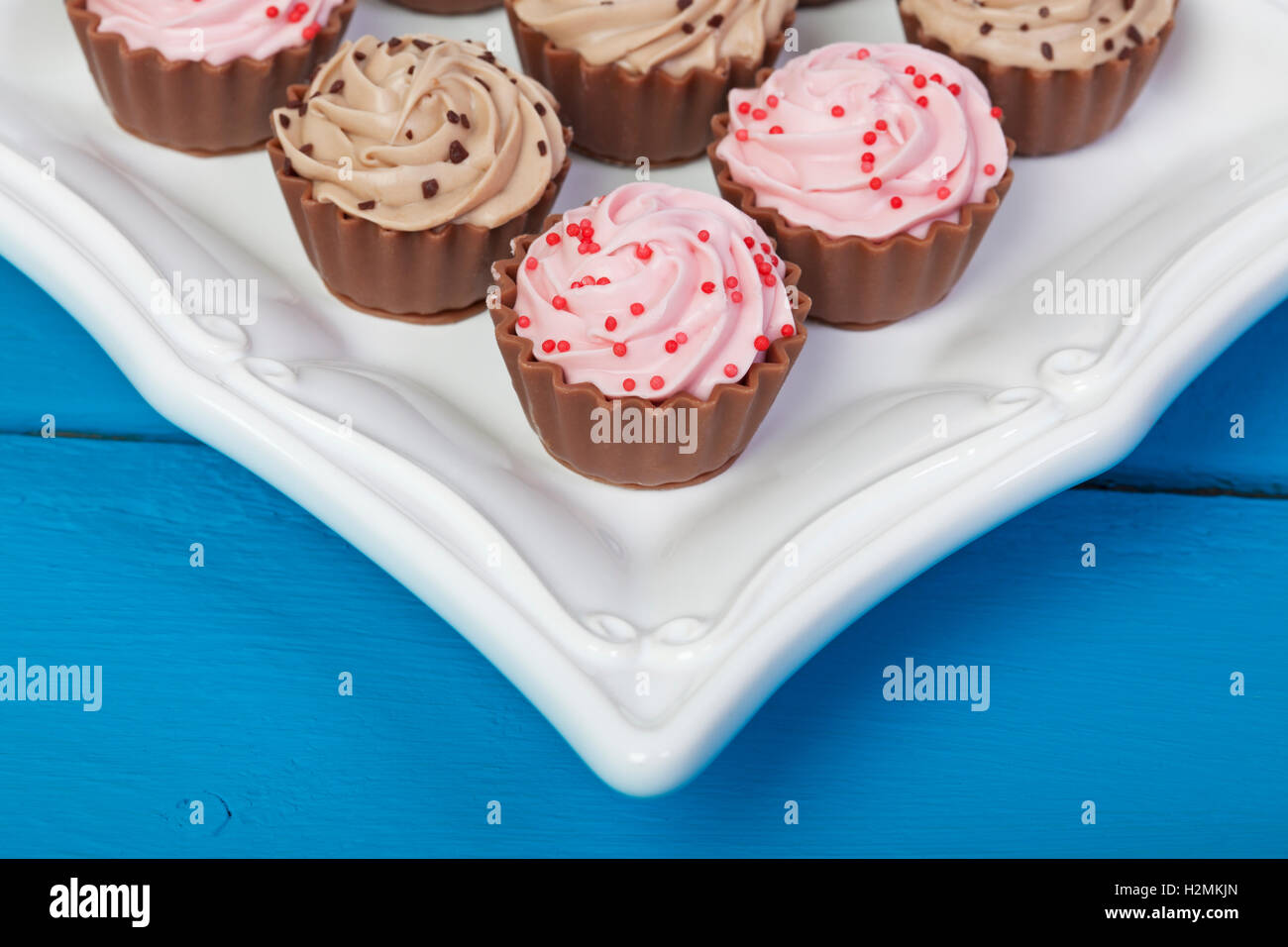 Elegant Cupcake Chocolates Stock Photo - Alamy, image size:1300x956