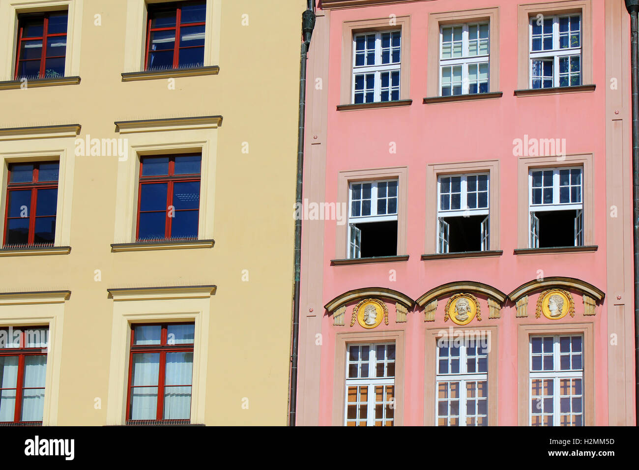 Architecture of Wroclaw, Poland, Europe. City centre, Colorful