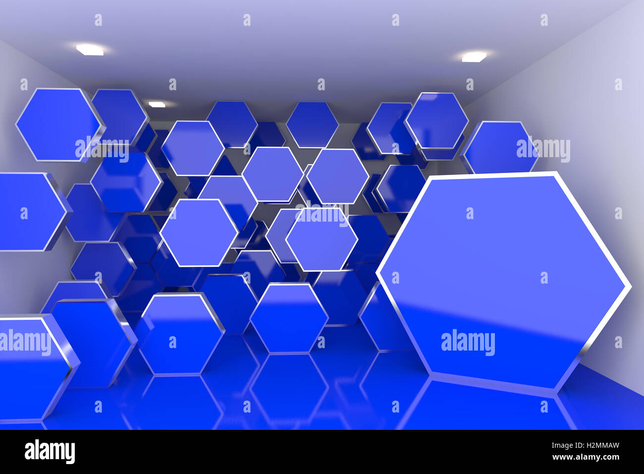 Abstract interior rendering Stock Photo - Alamy