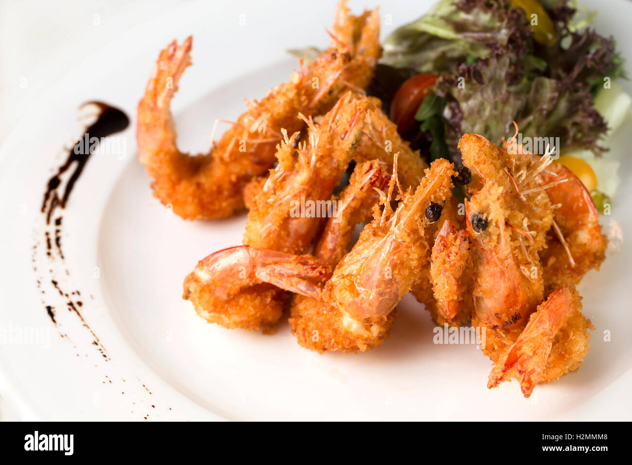 Deep Fried Prawns Stock Photo Alamy
