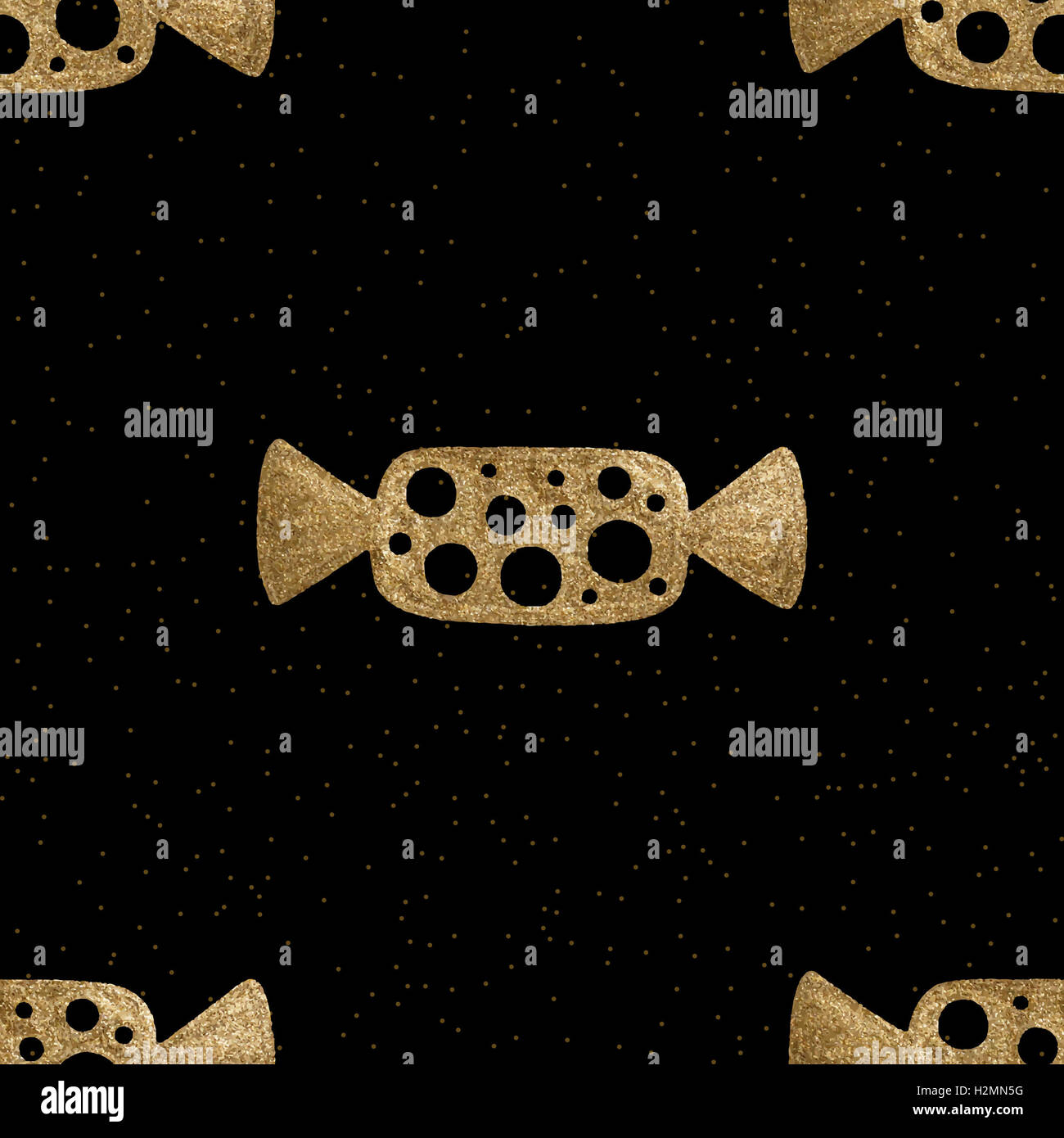 Gold hand painted seamless pattern. Abstract candy vector illustration. Stock Photo
