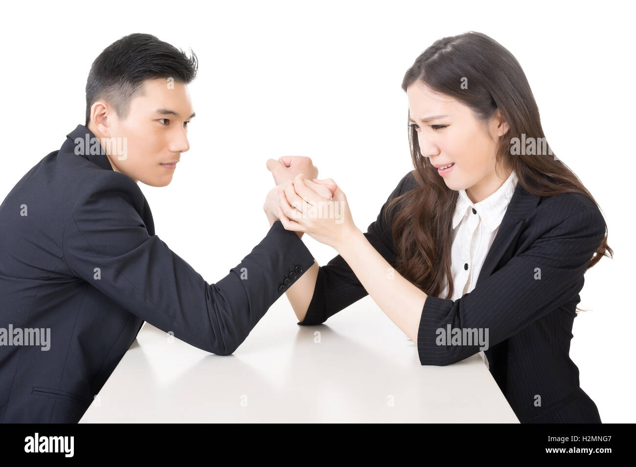 business arm wrestling Stock Photo