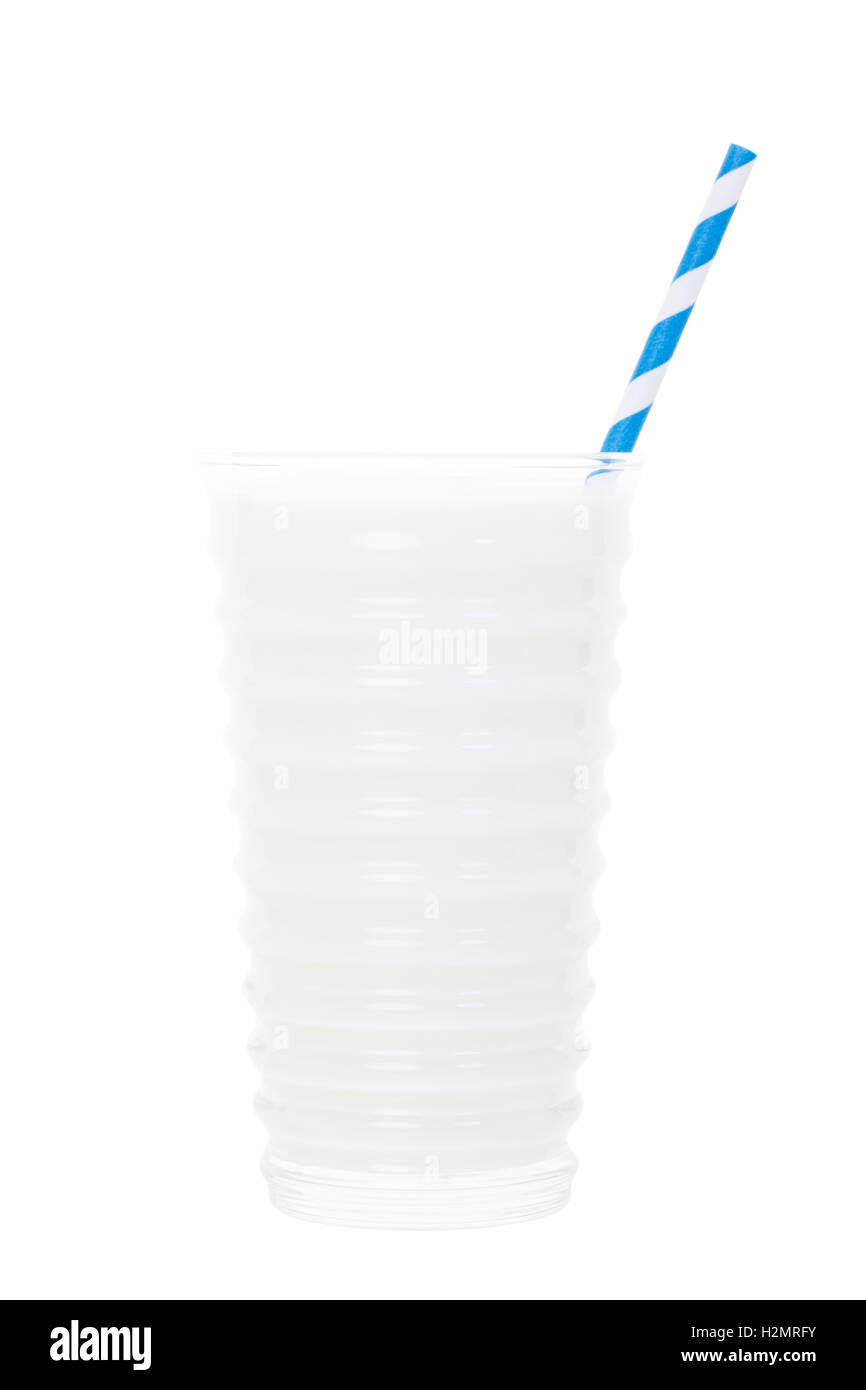 Tall glass milk blue background hires stock photography and images Alamy