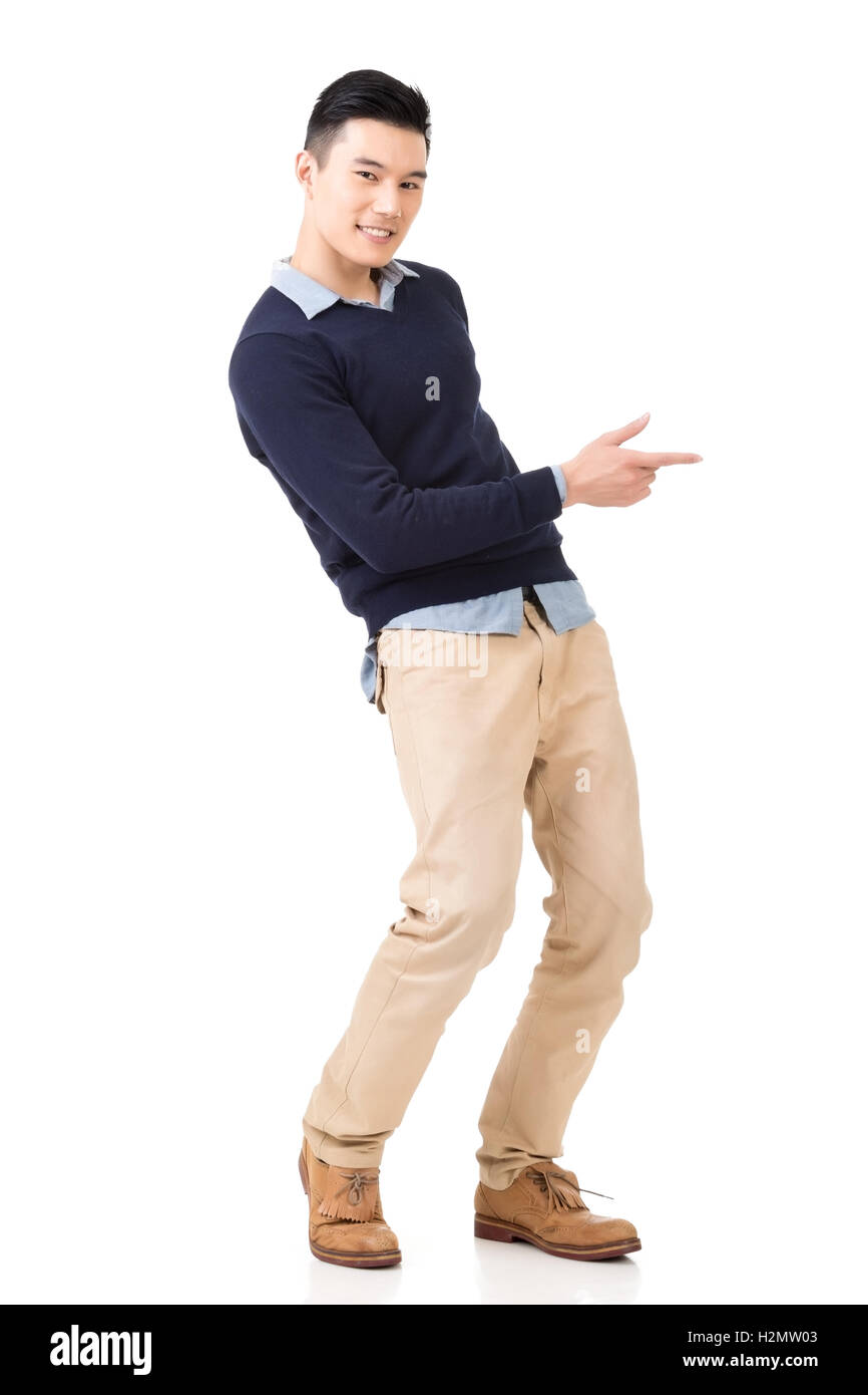 Excited Asian young man Stock Photo - Alamy