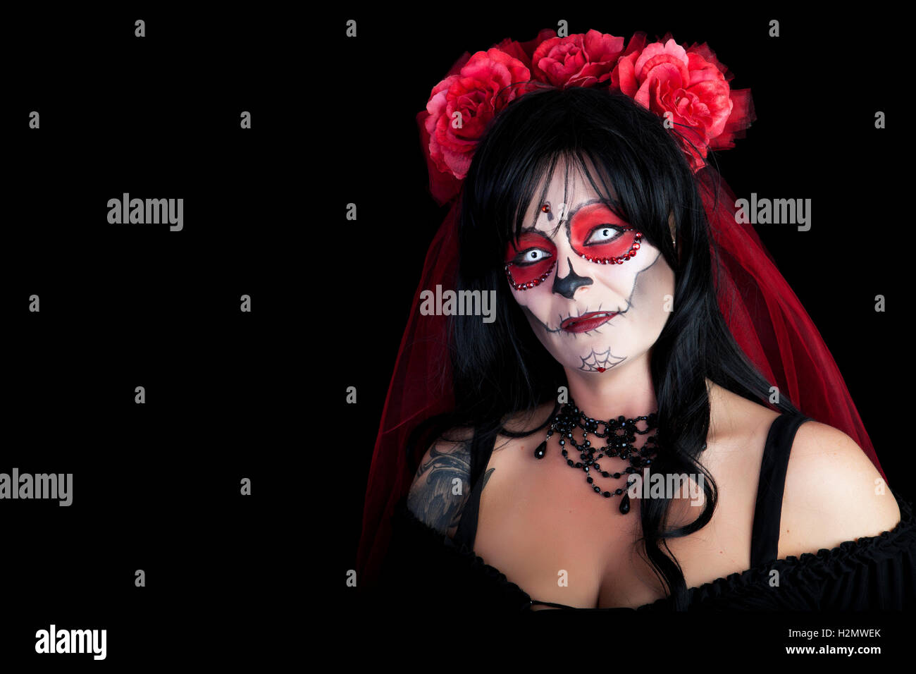 Sugar Skull Beauty Stock Photo