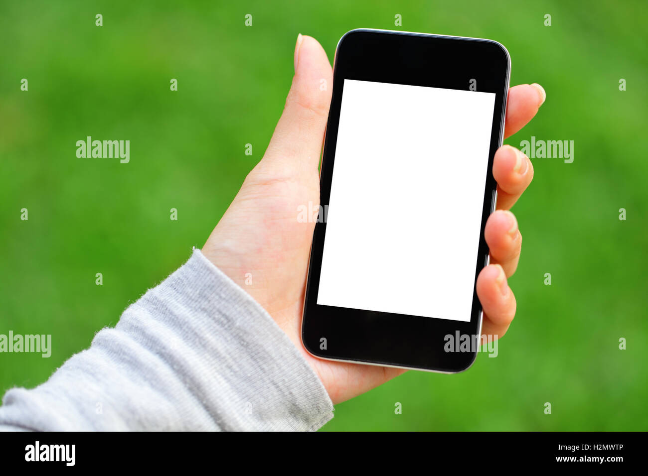 Blank screen on mobile Stock Photo Alamy