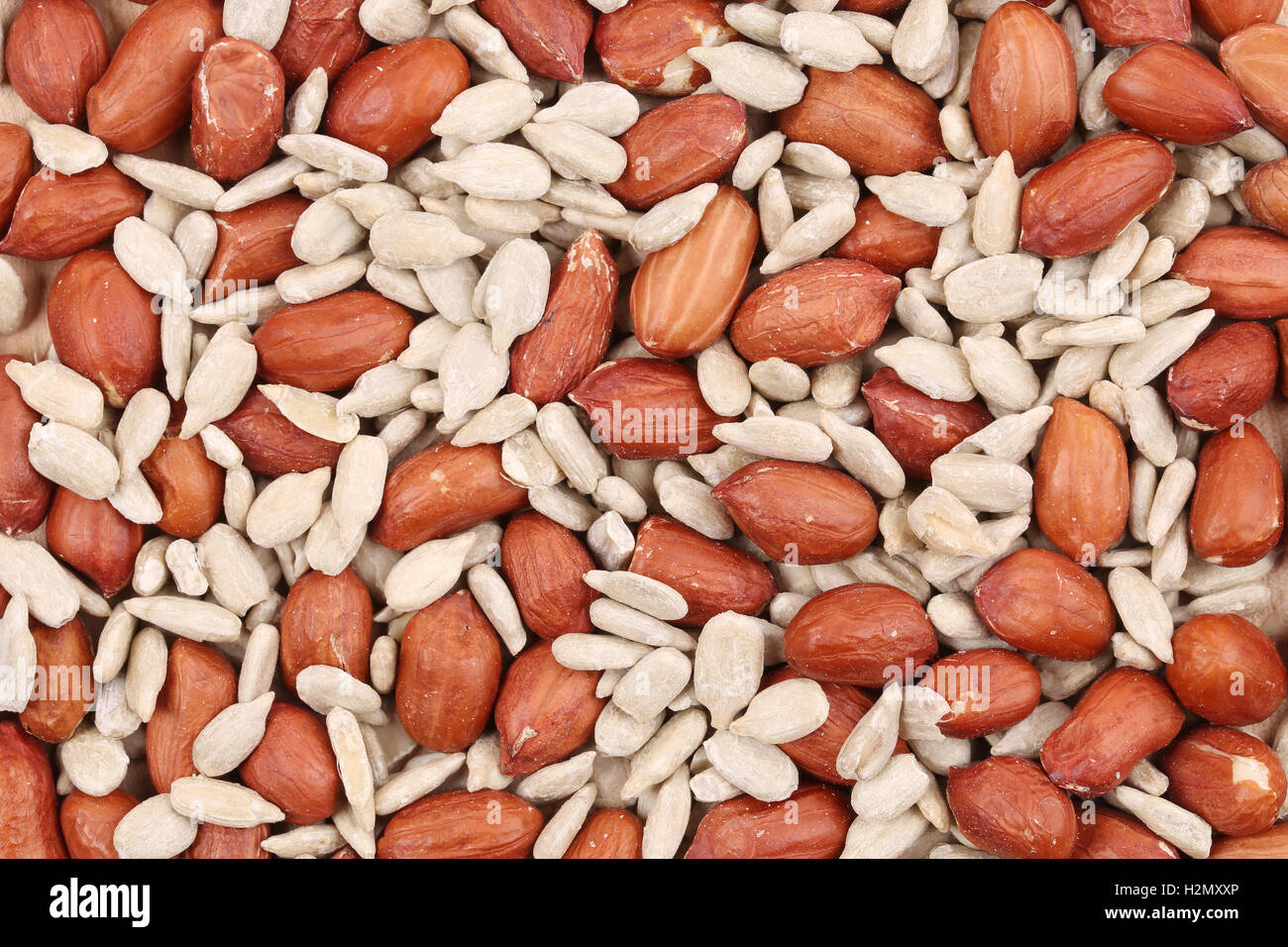 Peeled peanuts and sunflower seeds Stock Photo Alamy