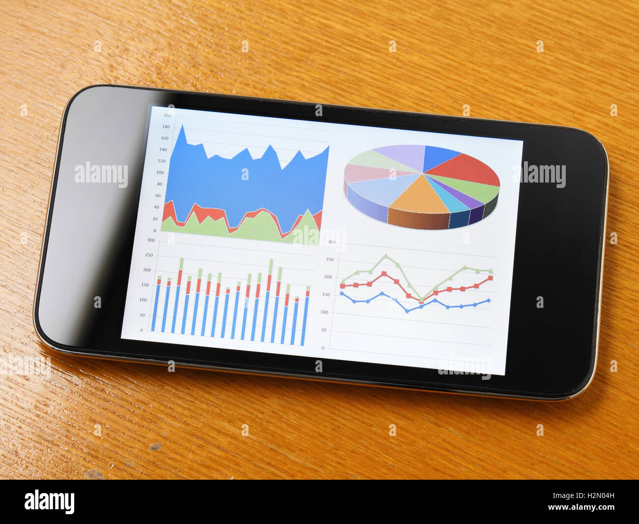 Graphic chart on screen Stock Photo - Alamy
