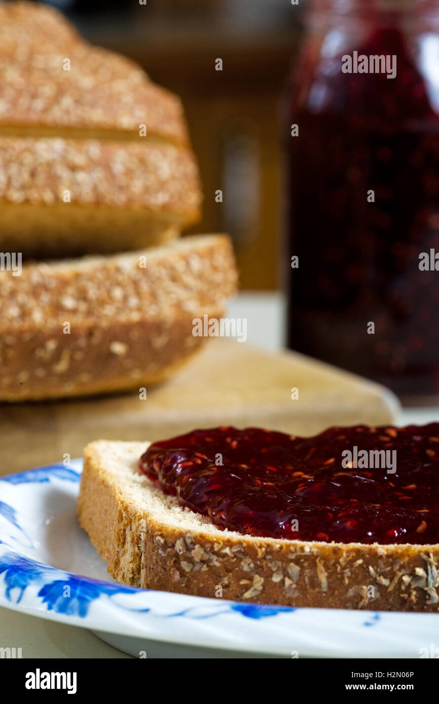 Bread and Jam Stock Photo Alamy