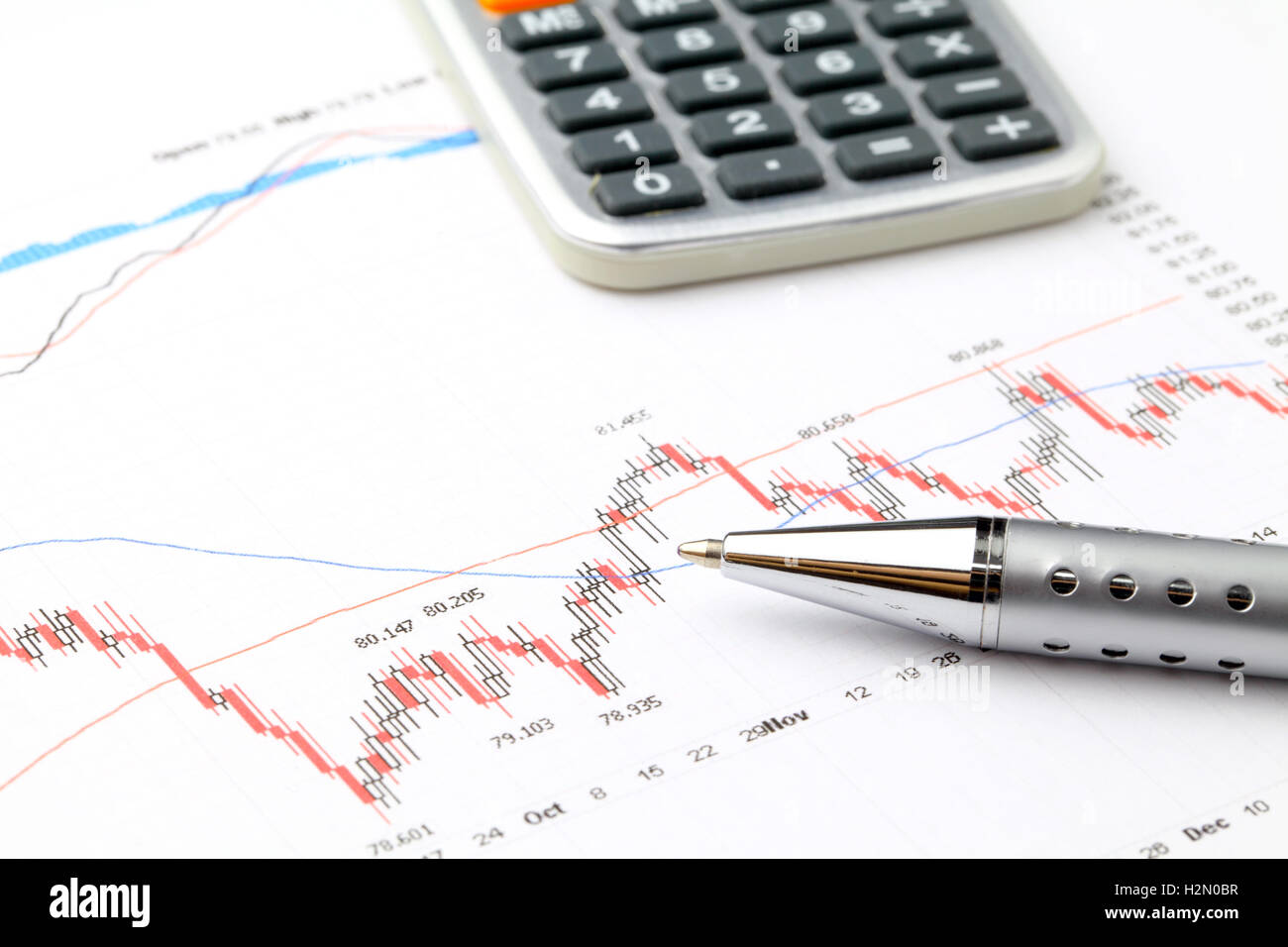 Stock market chart Stock Photo