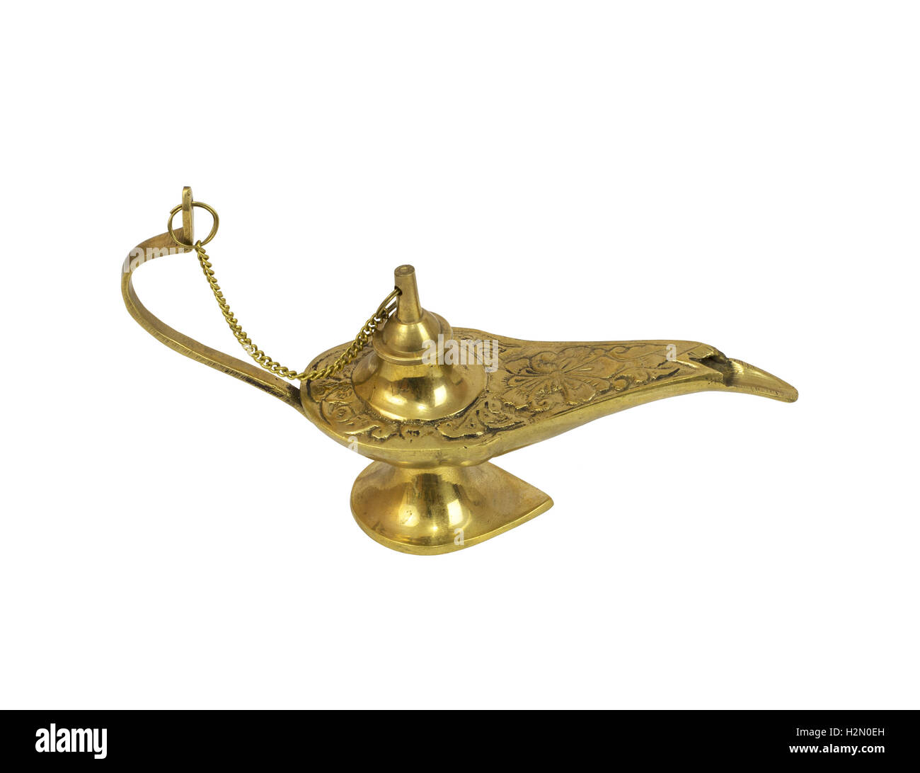 Gold genie lamp Stock Photo Alamy