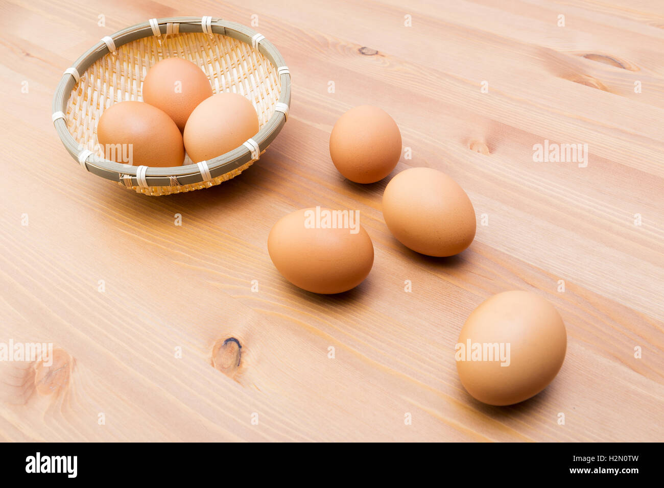 Egg and basket Stock Photo Alamy