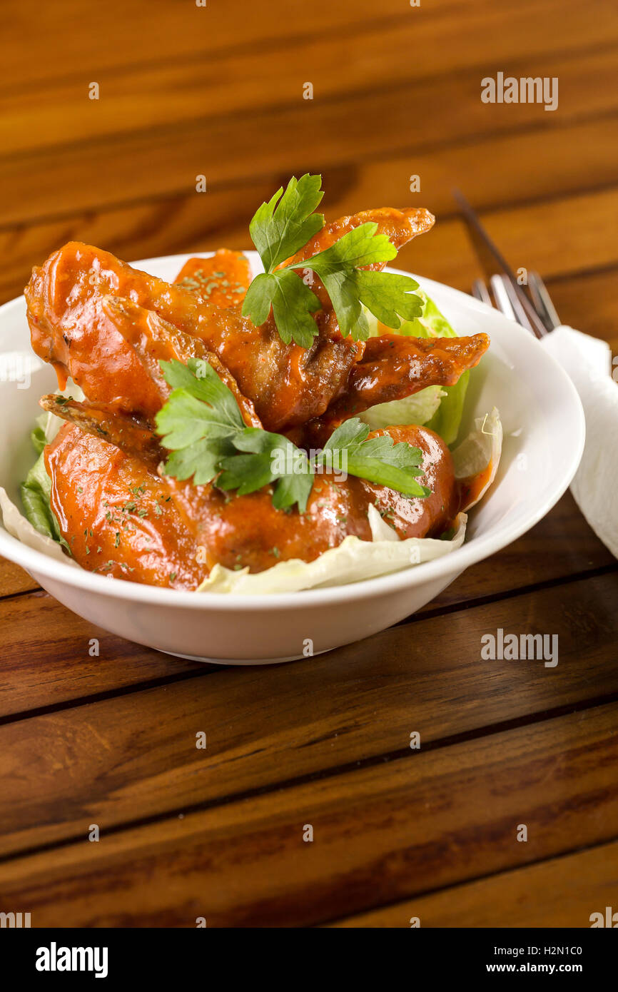 Spicy Chicken Wings Stock Photo - Alamy