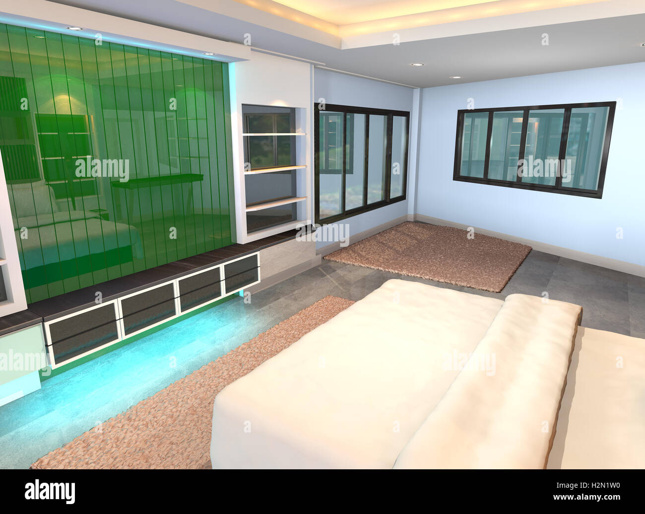 green wall decoration Stock Photo Alamy