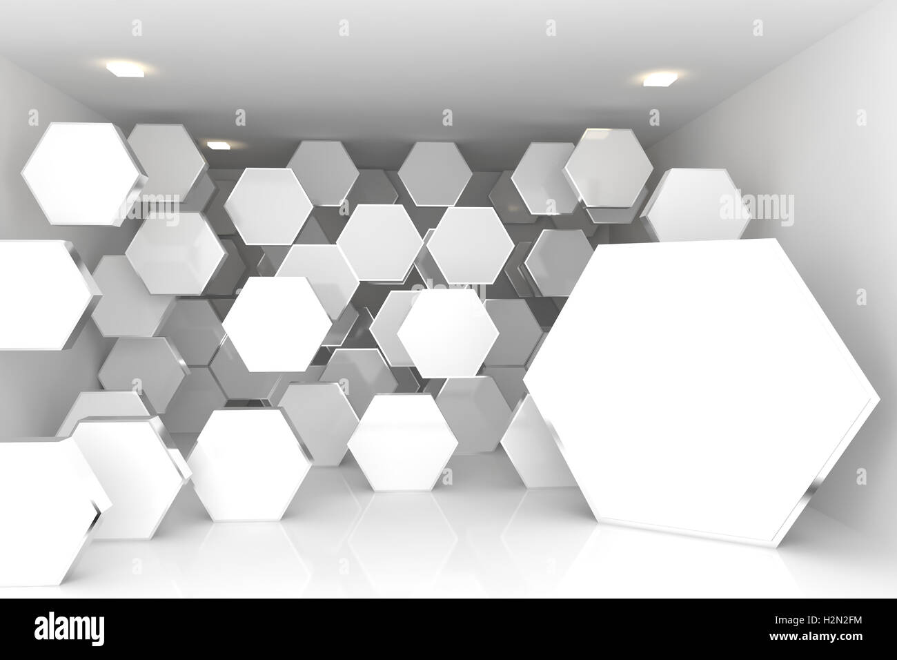 Abstract interior rendering Stock Photo - Alamy
