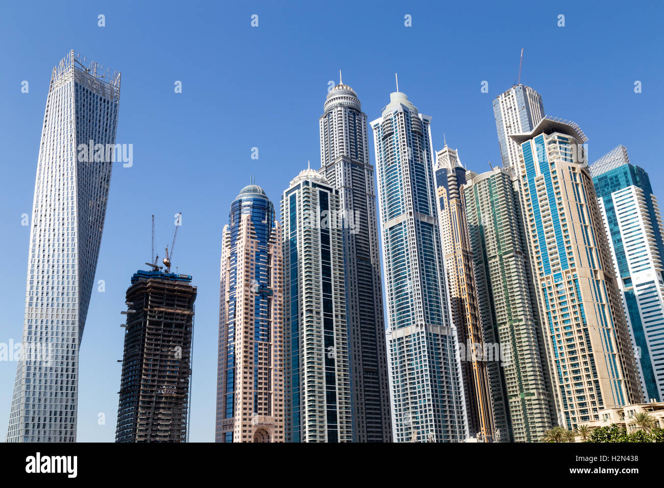 Dubai Marina Skyscrapers Stock Photo Alamy