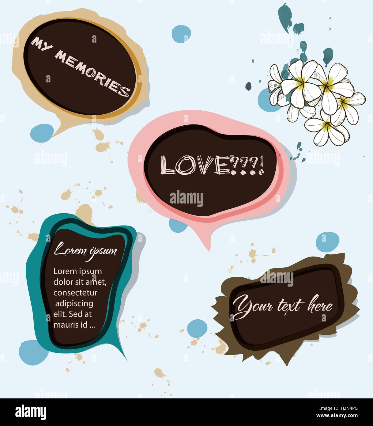 Set of bubbles for speech Stock Vector Image & Art - Alamy