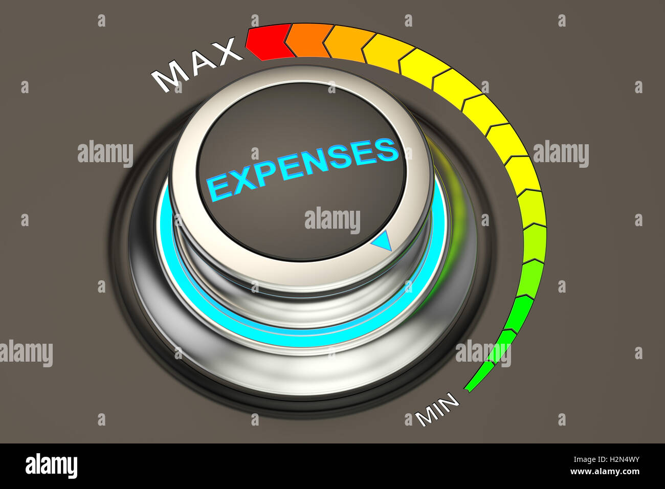 Lowest level of expenses concept, 3D rendering Stock Photo
