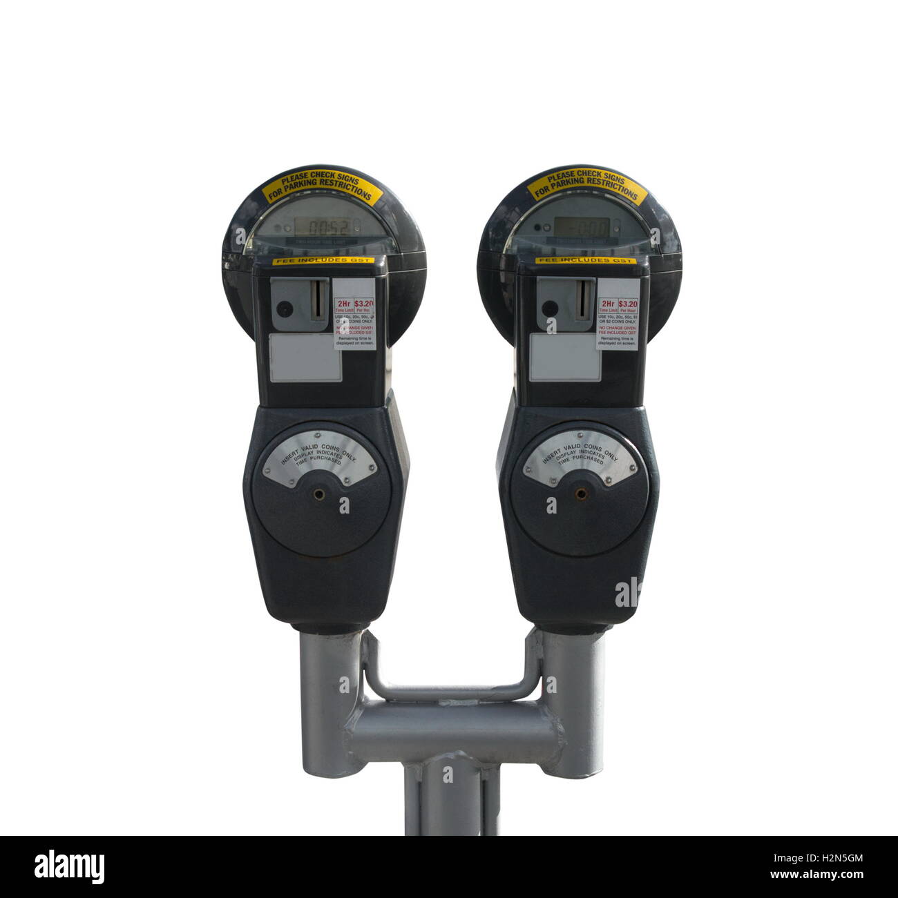 parking coin meter over white Stock Photo Alamy