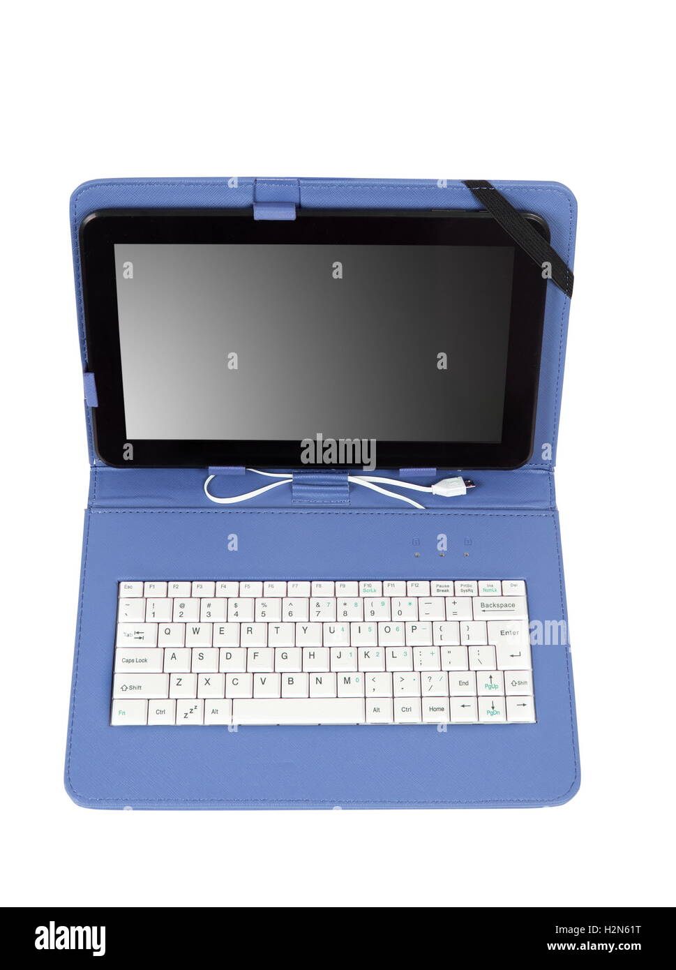tablet with keyboard on white Stock Photo