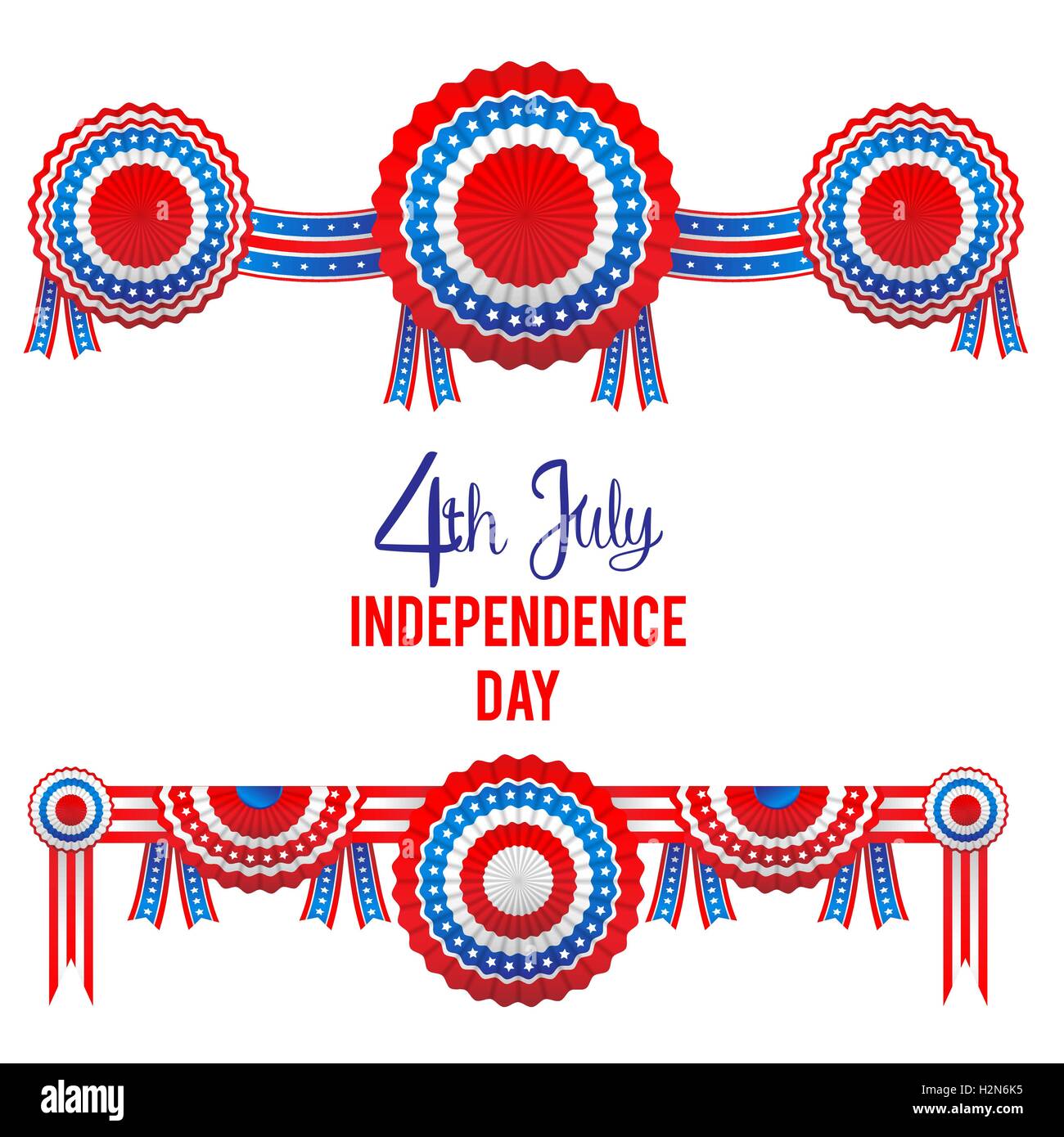 July fourth decorations Stock Vector