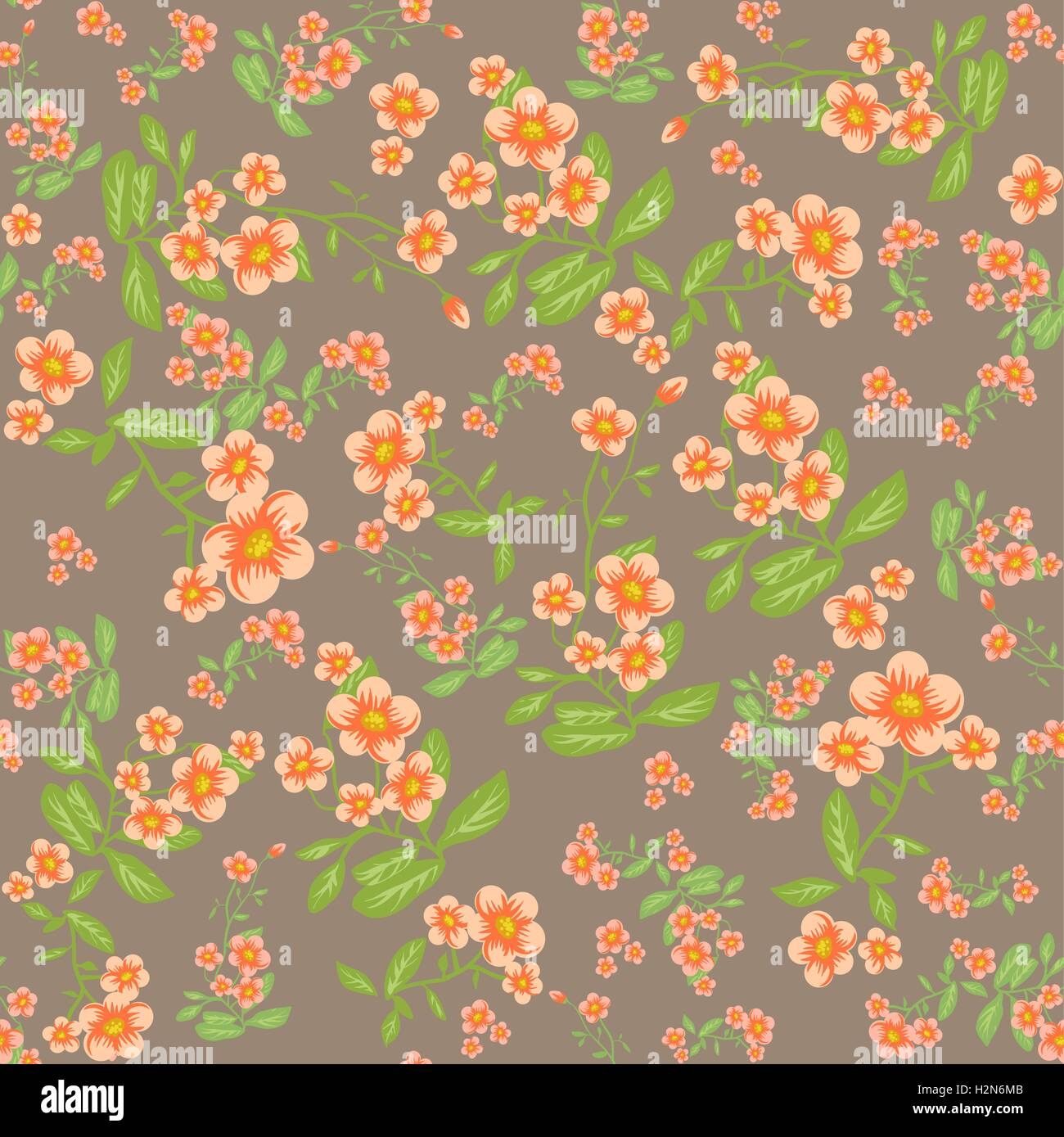 Mixed spring flowers Stock Vector Images - Alamy