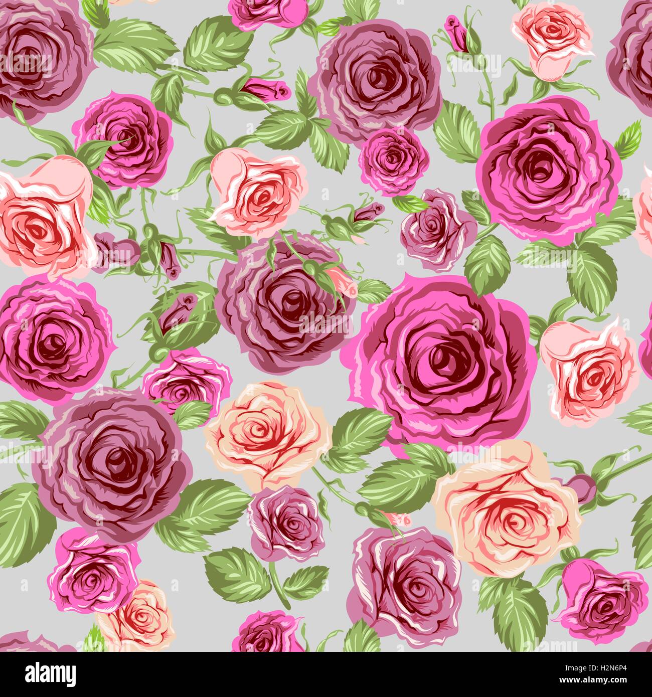 Mixed color roses Stock Vector Images - Alamy