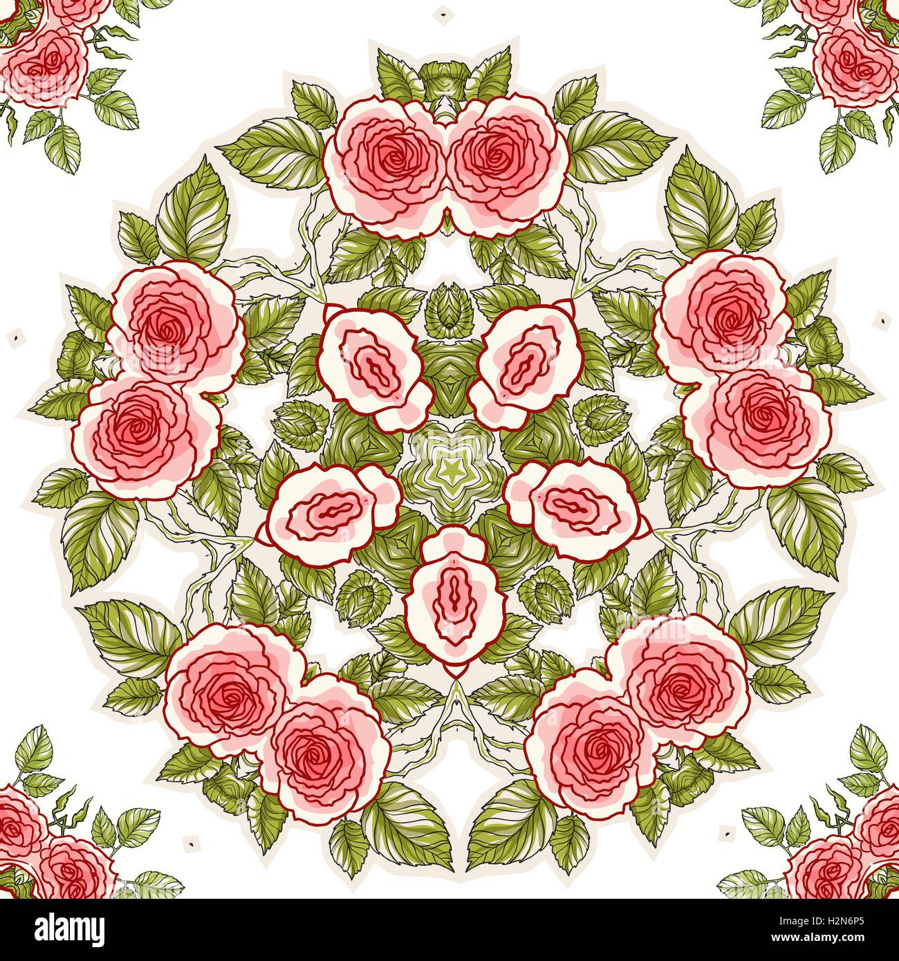 Roses seamless pattern Stock Vector Image & Art - Alamy