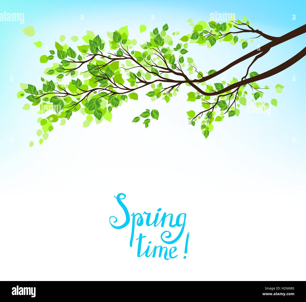 Tree Branches Animated Spring Spring in forest Stock Vector Images - Alamy