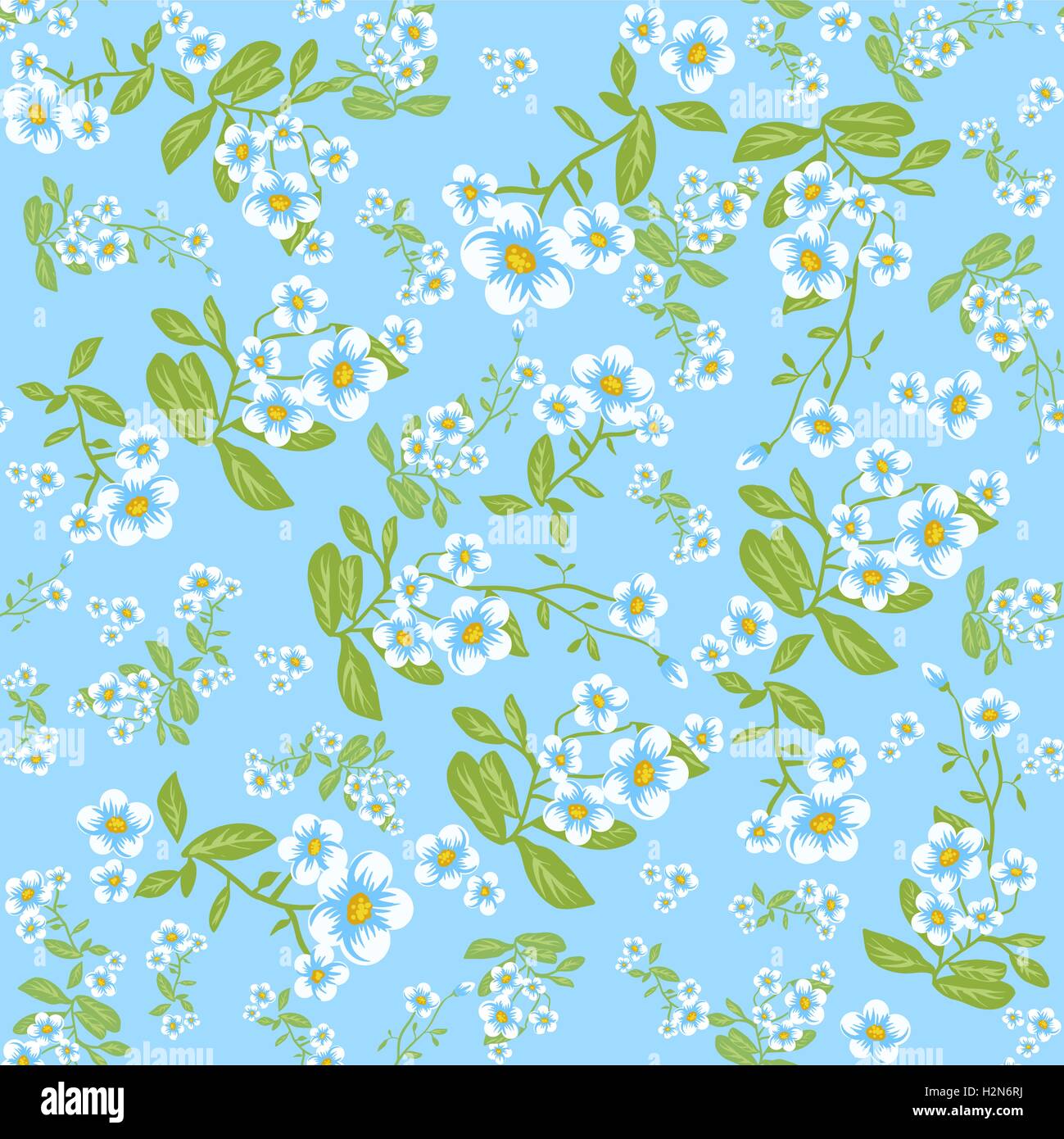 Summer flower on blue background Stock Vector Image & Art - Alamy