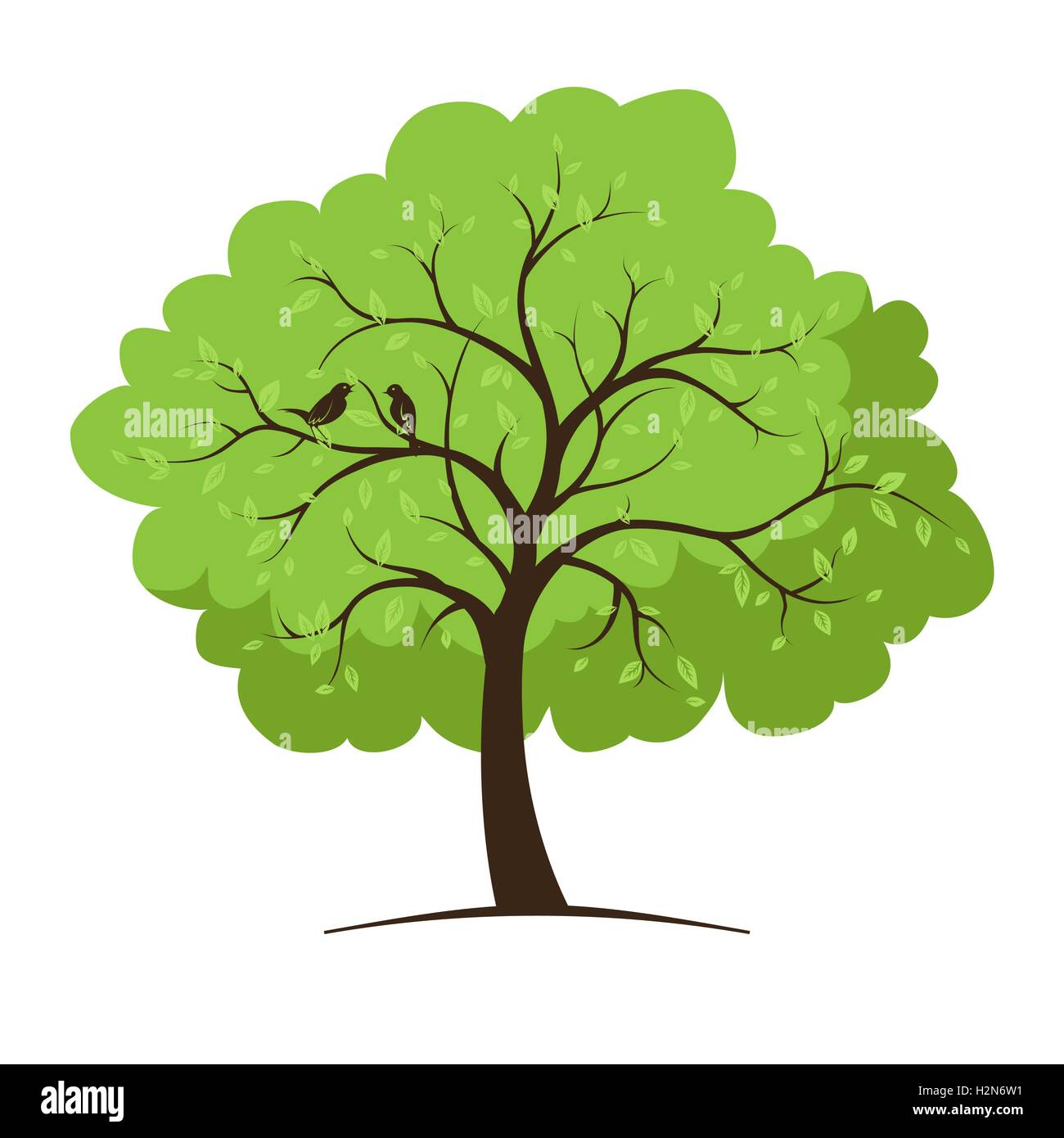 Tree birds Stock Vector Images - Alamy