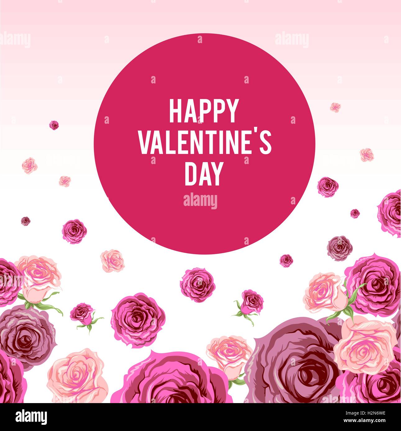 Valentine's day floral background Stock Vector