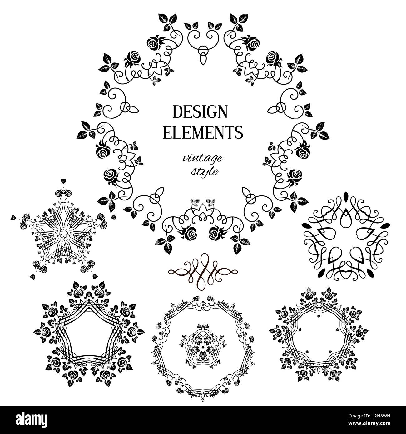 Vintage design elements Stock Vector Image & Art - Alamy