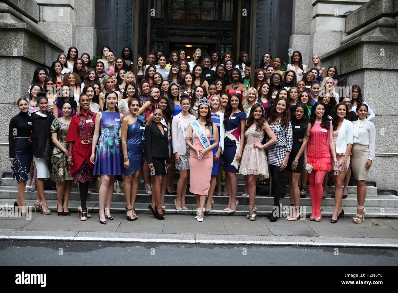 MISS WORLD FINALISTS 2014 Stock Photo