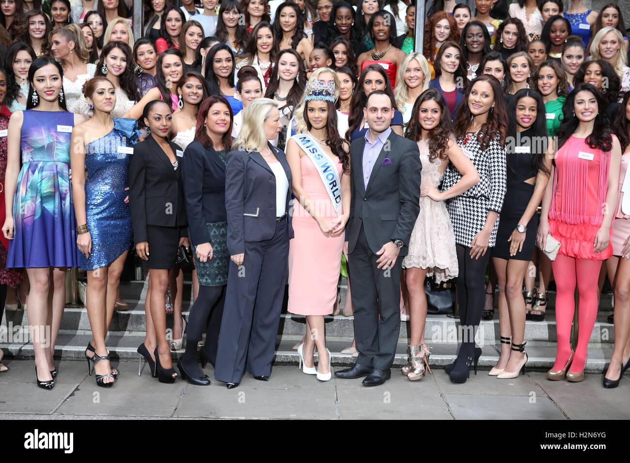 MISS WORLD FINALISTS 2014 Stock Photo