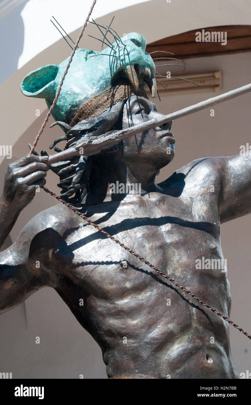 Indigenous warrior statue, Casa de la Libertad, Sucre, Bolivia Stock Photo