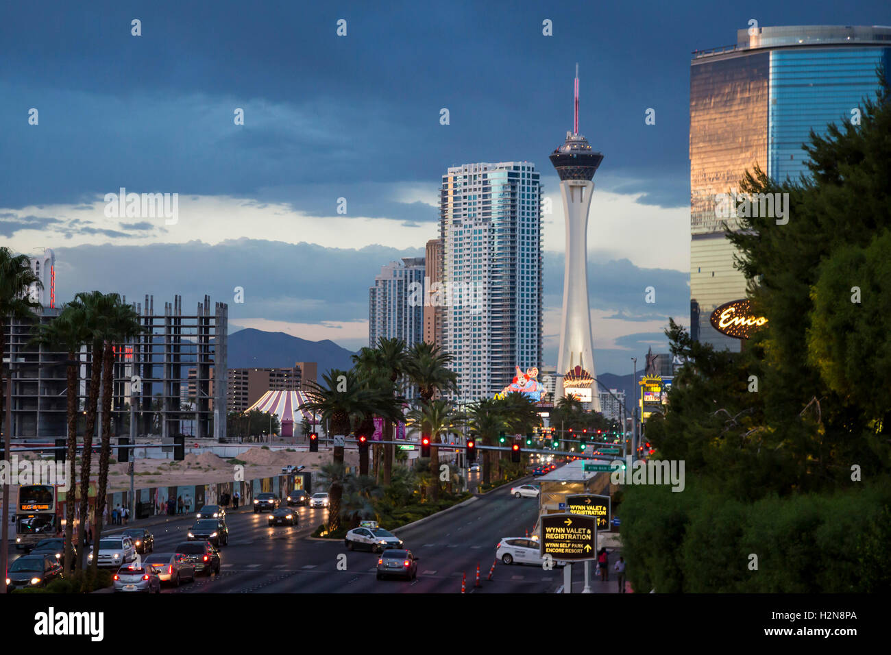 Las Vegas, Nevada The north end of the Las Vegas Strip, including the Stratosphere observation