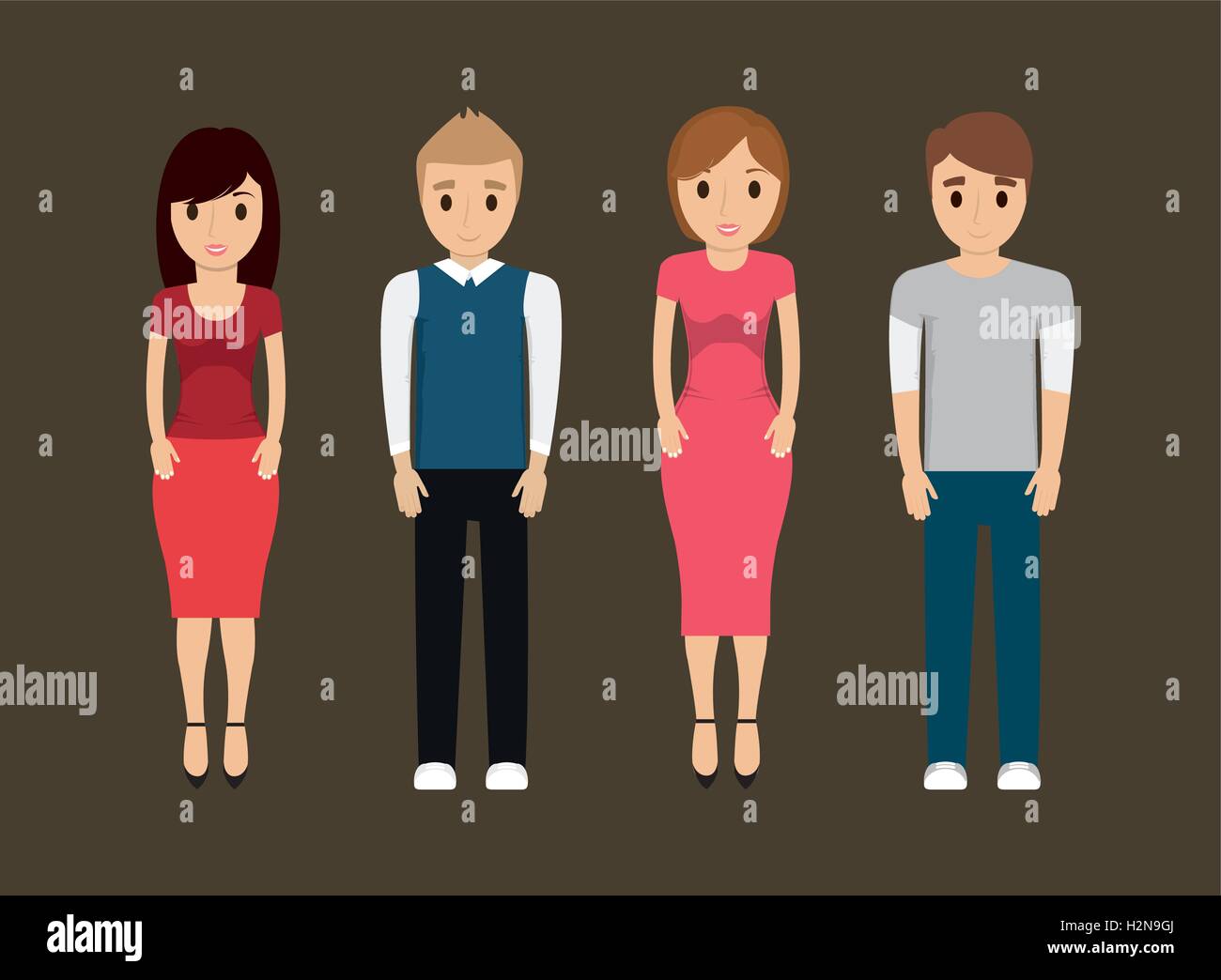 Girls and boys teenagers cartoons design Stock Vector Image & Art - Alamy