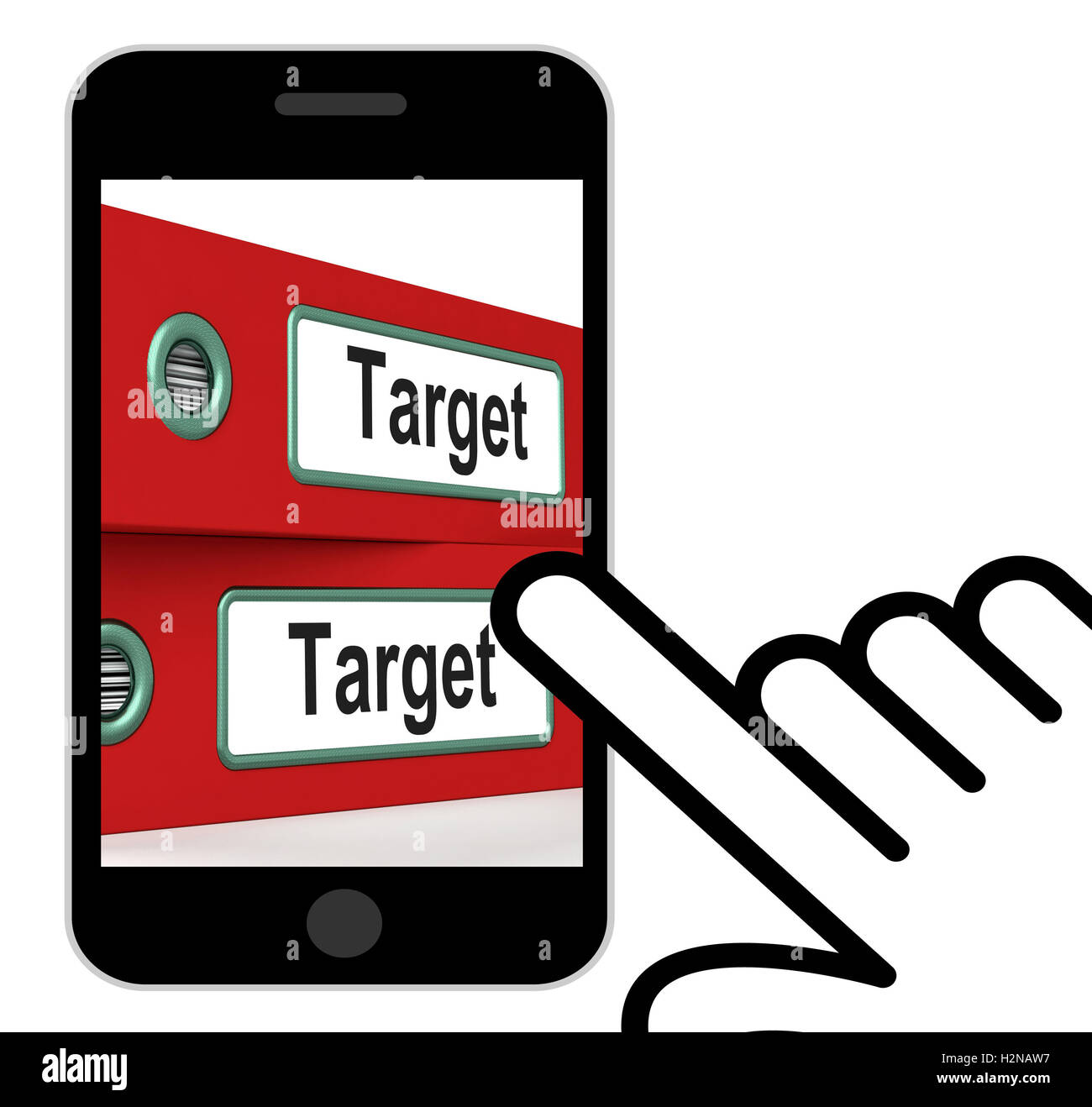 Target Folders Displaying Business Goals And Objectives Stock Photo Alamy