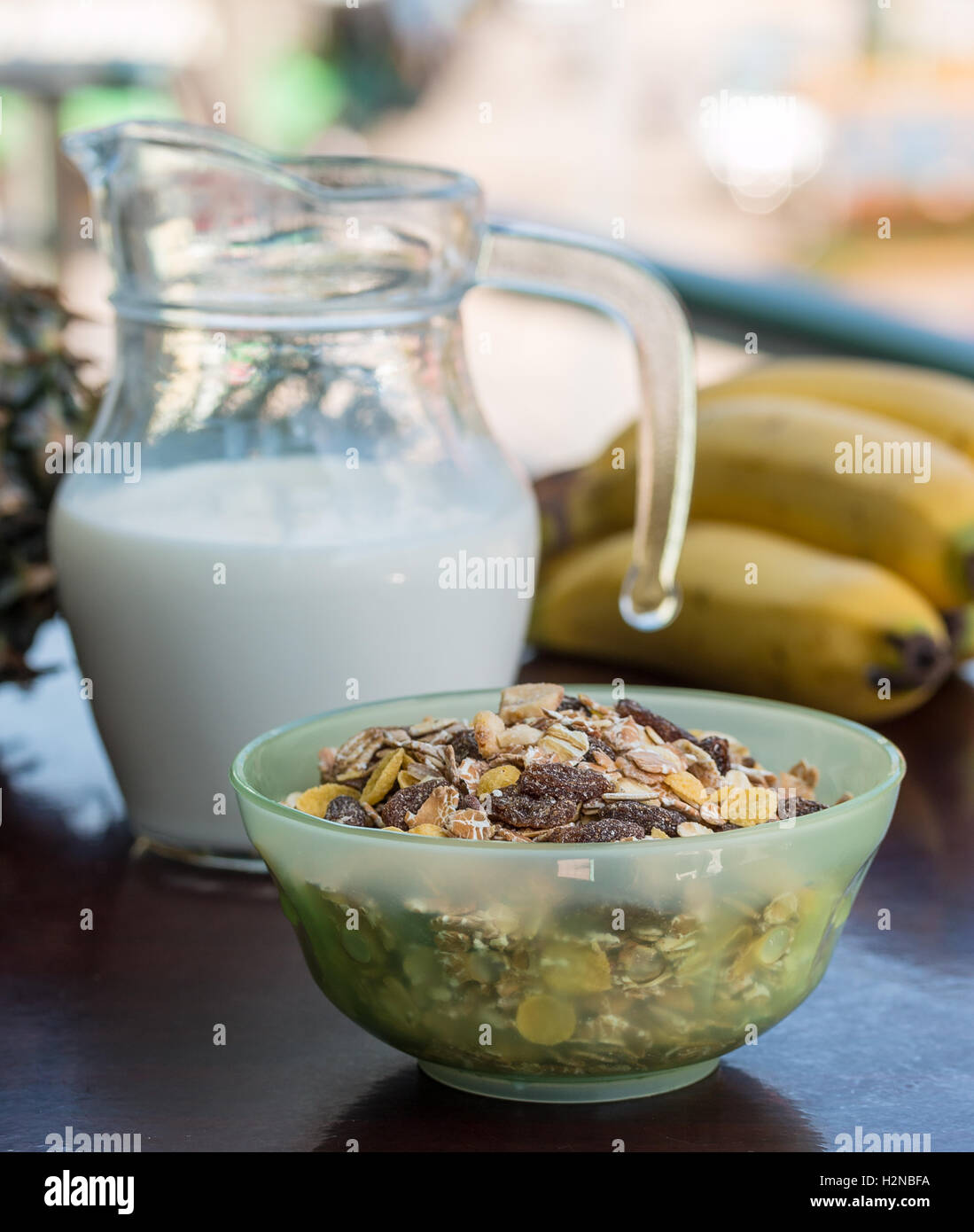 Muesli Breakfast Showing Fiber Healthy And Natural Stock Photo Alamy