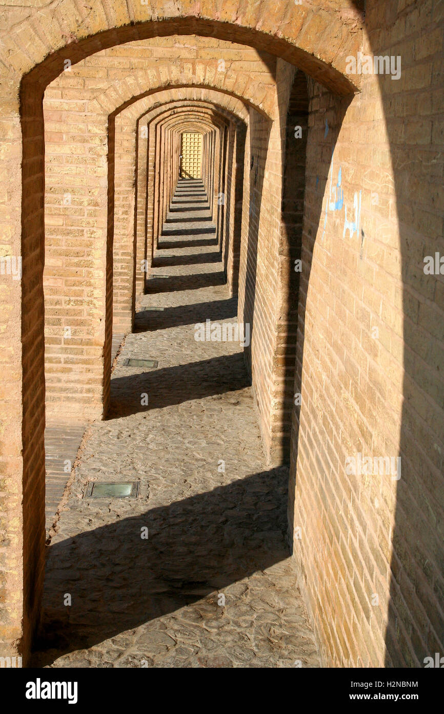 The bridge of 33 arches ( Allah VerdiKhan bridge ) in Esfahan, Iran