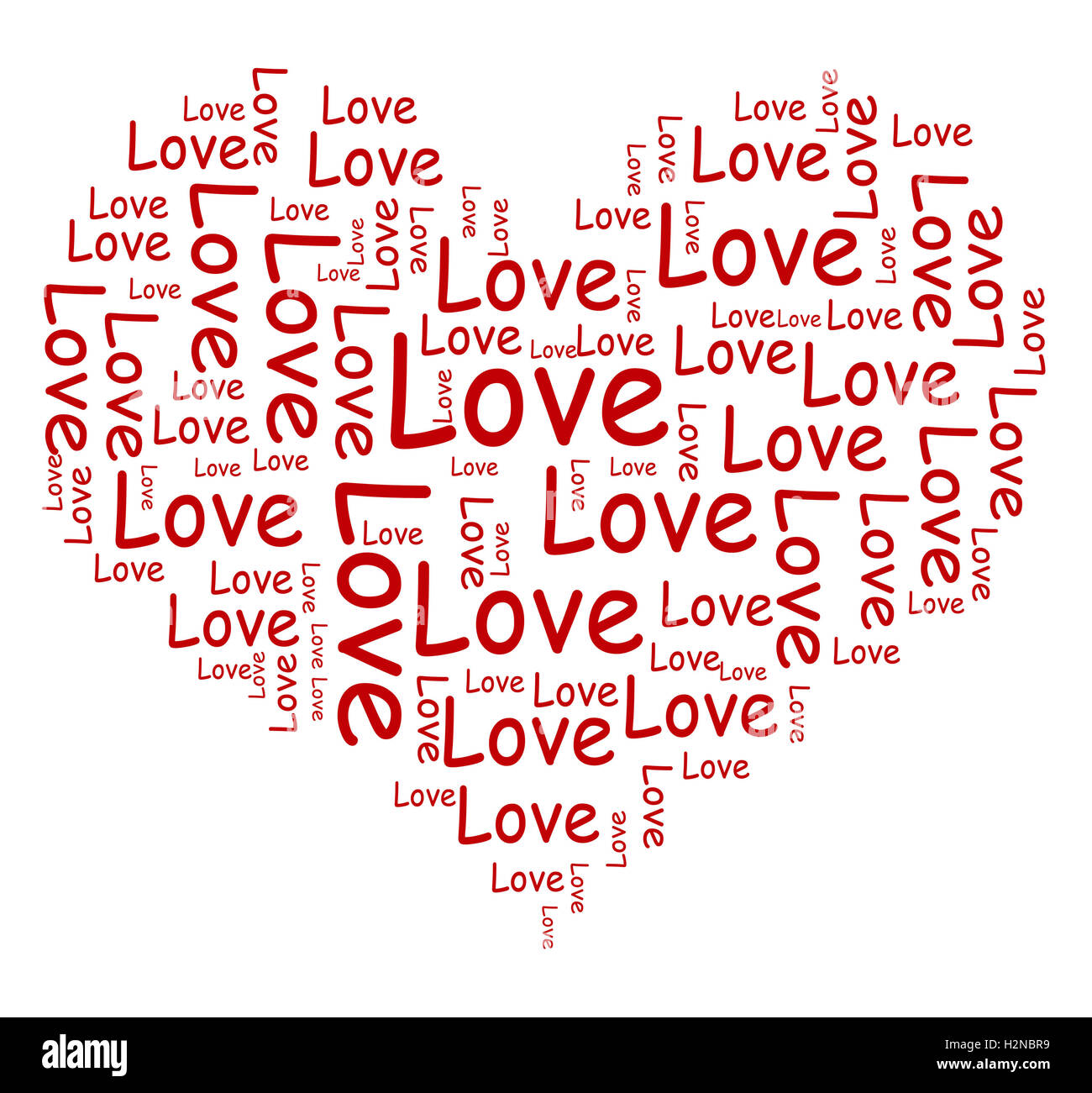 Love Heart Words Showing Passion And Desire Stock Photo Alamy