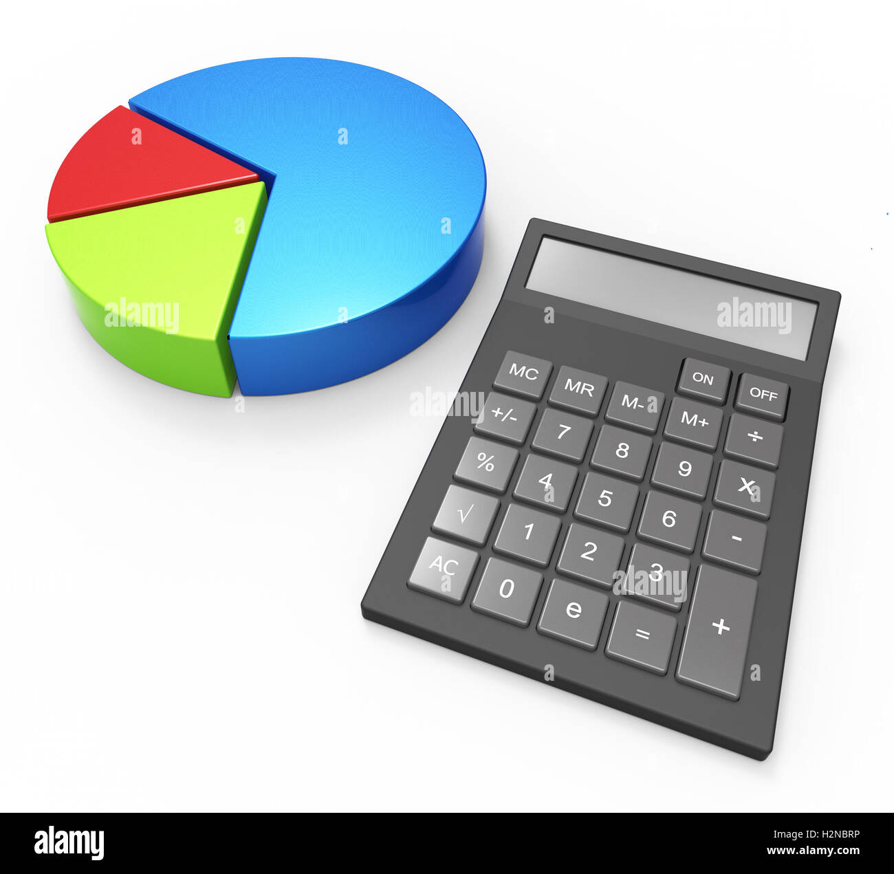 Pie Chart Calculation Representing Business Graph And Forecast Stock ...
